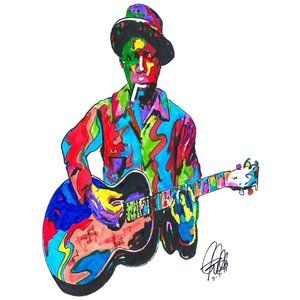 Robert Johnson Singer Guitar Delta Blues Music Poster Print Wall Art 18x24